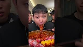 Spicy Chicken Noodle Food Fightershorts food challenge [upl. by Ahtabbat781]