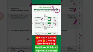 👉PMEGP LOAN How to Score Form Fil Up Business Loan Modi Business Loan shorts youtubeshorts 🤨 [upl. by Gyasi]