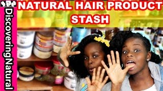 Our Natural Hair Products Stash and Staples  NaturalHair [upl. by Ettevahs551]