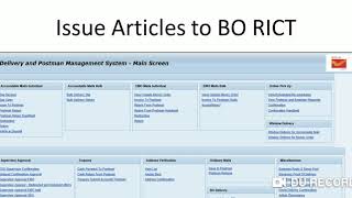 Issue article to bo rict in csi or sap [upl. by Seafowl354]