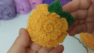 Very easy crochet rose flower making for beginners🌷🌷🌷 [upl. by Lura]