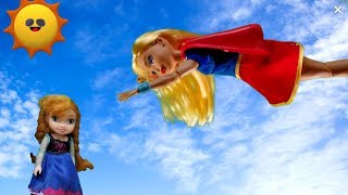 Annia and Elsia are Saved by Supergirl when Annia FALLS OUT OF A PLANE [upl. by Hedgcock192]