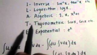 Integration by parts  ILATE rule [upl. by Aekim]