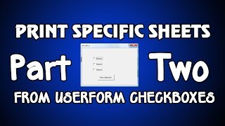 Print Specific Sheets from Userform Checkboxes PRINTPREVIEW METHOD  User Q n A pt 2 [upl. by Ahcsas991]