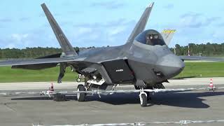 F22 and F16 at VRB For Stuart Air Show Day 1 Pt2 [upl. by Adeys528]