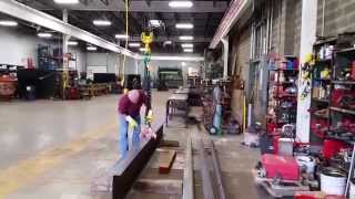 Moving Steel Beam with Overhead Crane [upl. by Araldo]