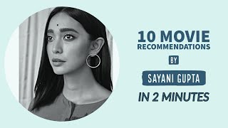 Sayani Guptas 10 Film Recommendations in 2 minutes  Chalchitra Quickies [upl. by Lozar]