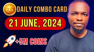 Hamster Kombat Daily Combo Card  Today 21062024  Claim 5M Coins to Hamster Kombat Wallet [upl. by Auqinahc]