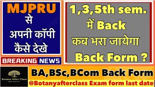 How to fill Mjpru Exam Copy Rechecking form  5th sem Back form updat [upl. by Pomfret]