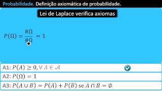 Definição Axiomática de Probabilidade  Axiomas [upl. by Pelletier]