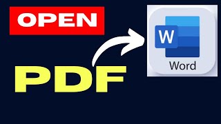 Open PDF in Word File to Edit PDF on Windows 11 [upl. by Eelrac34]