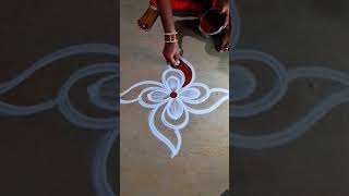 குட்டி கோலம் rangoli design Kolamshortsfeed trending viralvideorangolikolangalytshortsrangoli [upl. by Braeunig20]