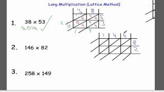 Long Multiplication Lattice Method [upl. by Amikay]