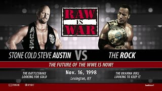 WWE 2K16 PS4 Steve Austin 316 Part 12 Stone Cold vs The Rock Monday Night Raw 1998 [upl. by Oeramed350]