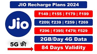 Jio Recharge Plans 2024  Jio Prepaid Recharge Plans amp Offers with UL Calling amp Data  Jio offers [upl. by Dibbrun452]