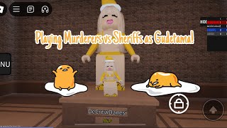 PLAYING AS GUDETAMA murderers vs sheriffs gameplay one hundred one 🎀 Space Station  DXNILXVE [upl. by Yeliah]