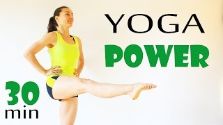 YOGA power vinyasa INTERMEDIO  30 min con Elena Malova en español [upl. by Nosiddam]