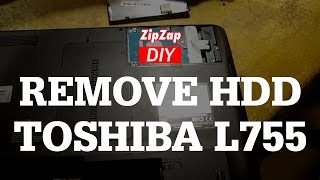 Toshiba Satellite L755  Remove and Replace theHard Drive [upl. by Stag]