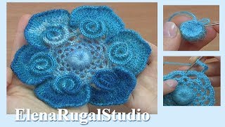 How to Crochet 3D Petal Flower [upl. by Gnohc816]