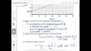 Forces Topic Test igcse physics [upl. by Biddie]