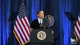 President Obama talks about Warroad MN [upl. by Uliram]