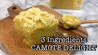 3 Ingredients Camote Delight  Sweet Potato Cake  No Bake No Steam Kamote Recipe Pang Negosyo [upl. by Aicirtal369]