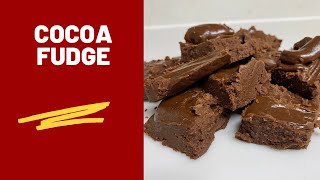 Classic Delicious Chocolate Cocoa Powder Fudge using EVAPORATED milk [upl. by Kinnie]