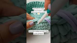 como tejer un cesto organizador o canastas a crochet crochet comotejer tejer [upl. by Zephan]