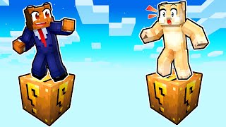 Peanut Dog Lucky Blocks In Minecraft Skywars [upl. by Au]