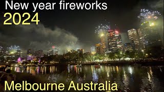 New year fireworks 2024 Melbourne Australia [upl. by Khichabia296]