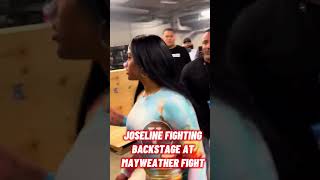 Joseline Fighting Backstage At Mayweather Fight joselinehernandez mayweather [upl. by Ferro]