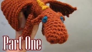 Crochet Amigurumi Fierce Dragon Tutorial pt 1 [upl. by Burkley837]