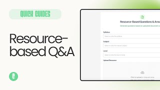 Resourcebased Questions amp Answers  Check Tutorial [upl. by Eenaej603]