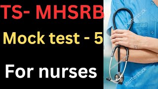 MHSRB MOCK TEST 5  for exam preparation mcqs [upl. by Deidre268]