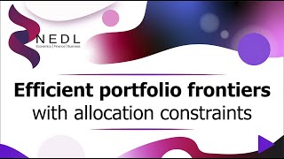 Efficient portfolio frontiers with allocation constraints Excel [upl. by Milka]