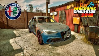 Alfa Romeo Stelvio Quadrifoglio restoration  Car Mechanic Simulator 2018 [upl. by Rodrigo]