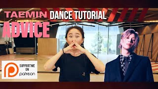 TAEMIN 태민 Advice Dance Tutorial  Prechorus  Chorus w Mirror Charissahoo [upl. by Aihsotal]