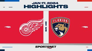 NHL Highlights  Red Wings vs Panthers  January 17 2024 [upl. by Adliwa178]