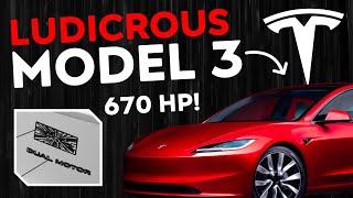 2024 Tesla Model 3 LUDICROUS Performance w PLAID MOTORS [upl. by Ahnavas629]