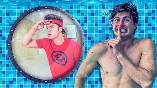 INVADI A PISCINA DOS MAIORES YOUTUBERS DO BRASIL [upl. by Lodnar596]