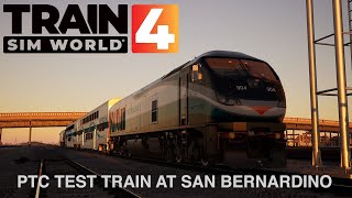 Train Sim World 4  Metrolink Test Train arrives and departs San Bernardino station [upl. by Pussej]