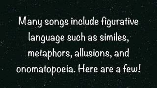 Figurative Language In Songs [upl. by Jandy467]