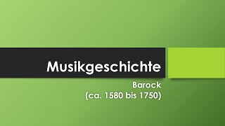 Musik im Barock einfach und kurz erklärt [upl. by Dominic]