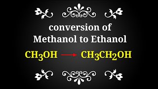 conversion of methanol to ethanol ch3oh to chech2oh CH3OH to CH3CH2OH chemistry in telugu [upl. by Nylknarf]