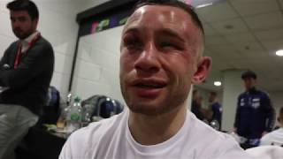 CARL FRAMPTON REACTS TO DEVASTATING WORLD TITLE DEFEAT TO JOSH WARRINGTON IN MANCHESTER [upl. by Elgna]