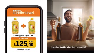 Migros Sanal Marketten Türkiyenin İlk Yapay Zeka ile Hazırlanan ÜrünFiyat Reklamı [upl. by Laurence]