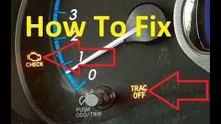 How to Fix Toyota Trac Off and Check Engine Light on at the Same Time [upl. by Nohshan]