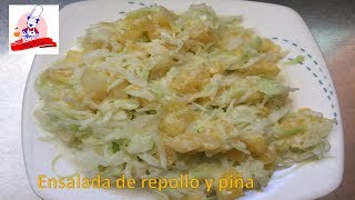 ENSALADA de repollo y piña [upl. by Analaj616]