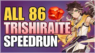 All 86 Trishiraite Locations  Efficient Farming Route  Sethos Ascension Materials  Genshin Impact [upl. by Ciapha257]