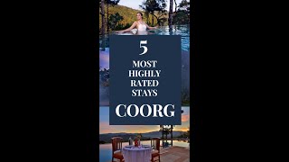 Top 5 Resorts in coorg  Best Stays in coorg  shorts [upl. by Campball]